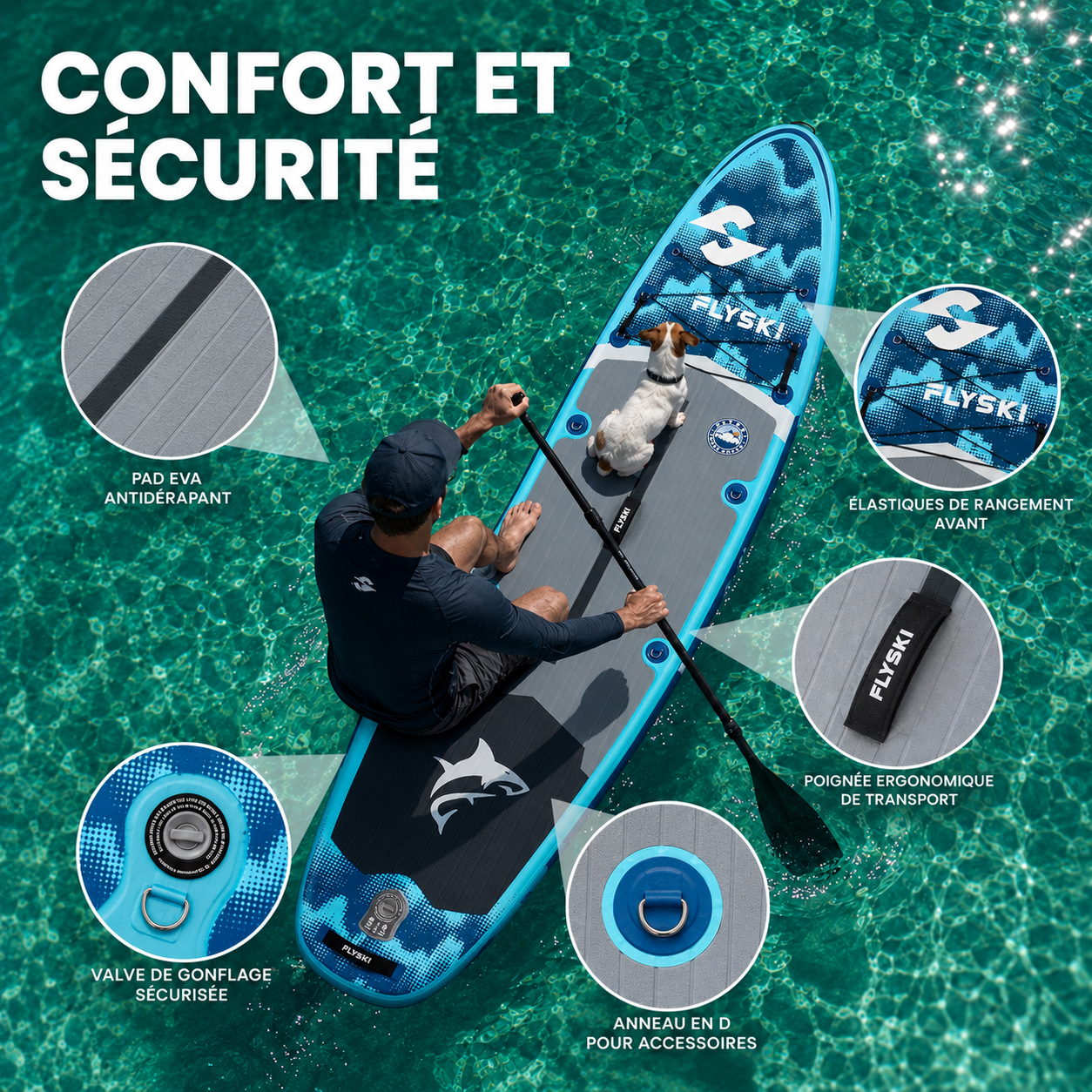 Paddle gonflable Azur MotionPaddle — photo 3