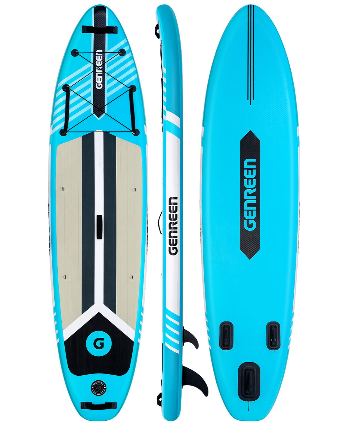 Paddle gonflable Sillage Bleu MotionPaddle — planche sportive bleue vue de face