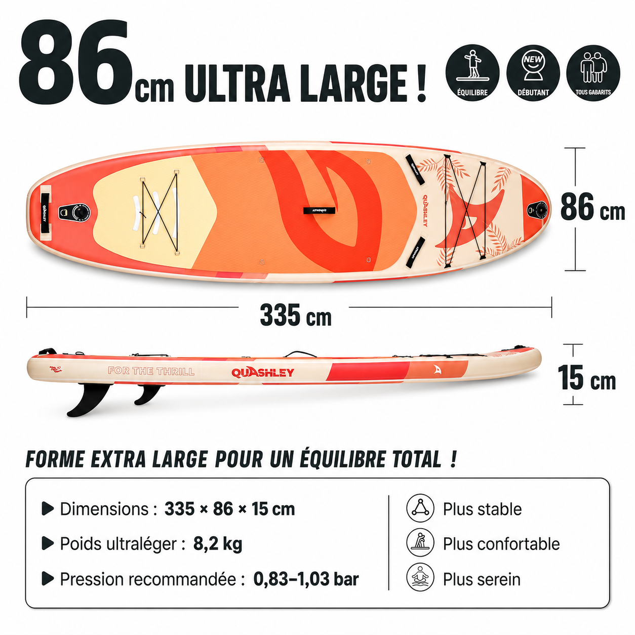 Paddle gonflable Couchant MotionPaddle — photo 3