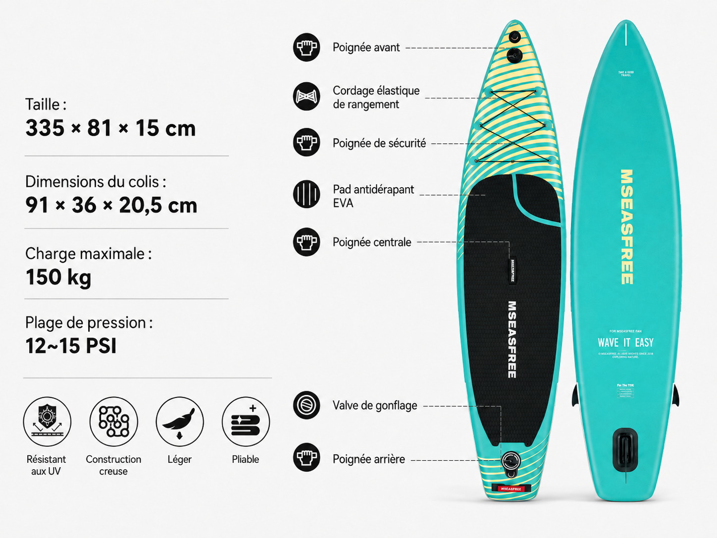Paddle gonflable Odyssée MotionPaddle — photo 2