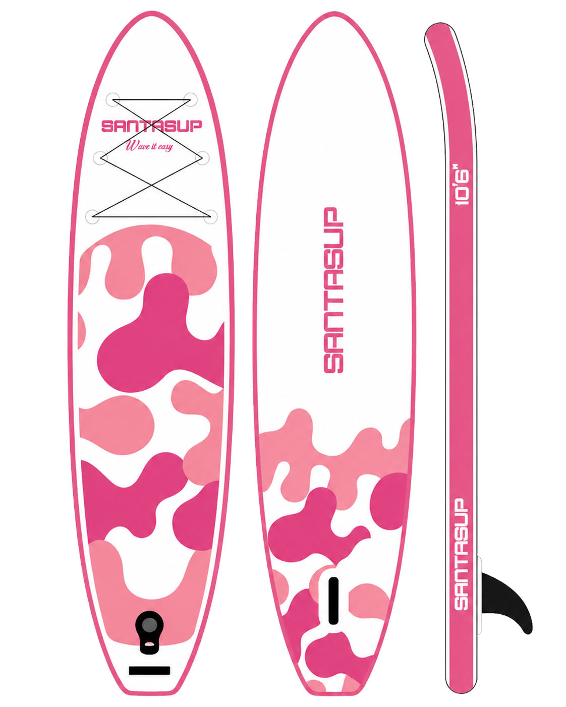Paddle gonflable Corail MotionPaddle — planche rose vue de face