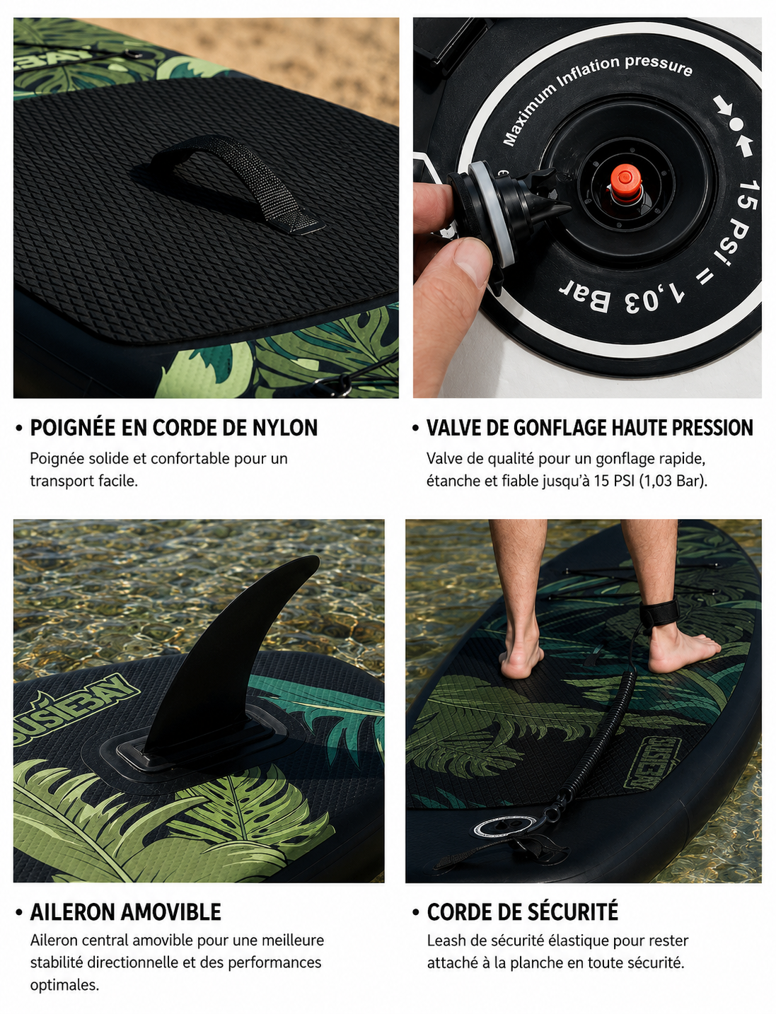 Paddle gonflable Estuaire Noir MotionPaddle — photo 3