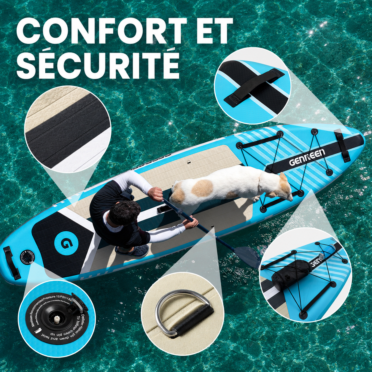 Paddle gonflable Sillage Bleu MotionPaddle — photo 4