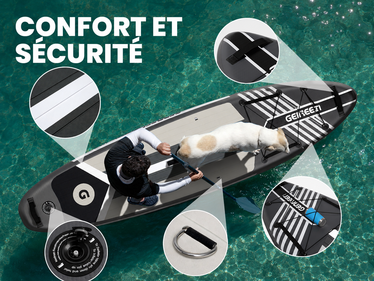 Paddle gonflable Sillage Noir MotionPaddle — photo 4